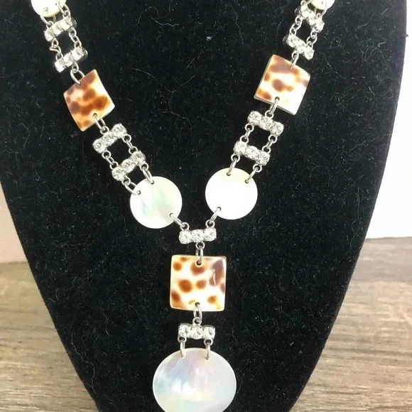 Fifth Avenue Collection  Rhinestone and Shell Necklace - Picture 2 of 8